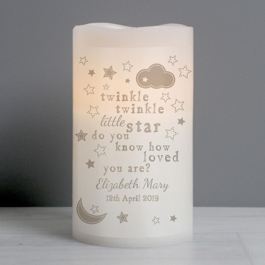 Personalised Twinkle Twinkle Nightlight LED Candle Extra Image 2